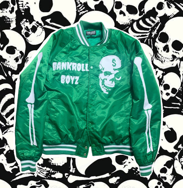 Bankroll Boyz reflective bomber jacket